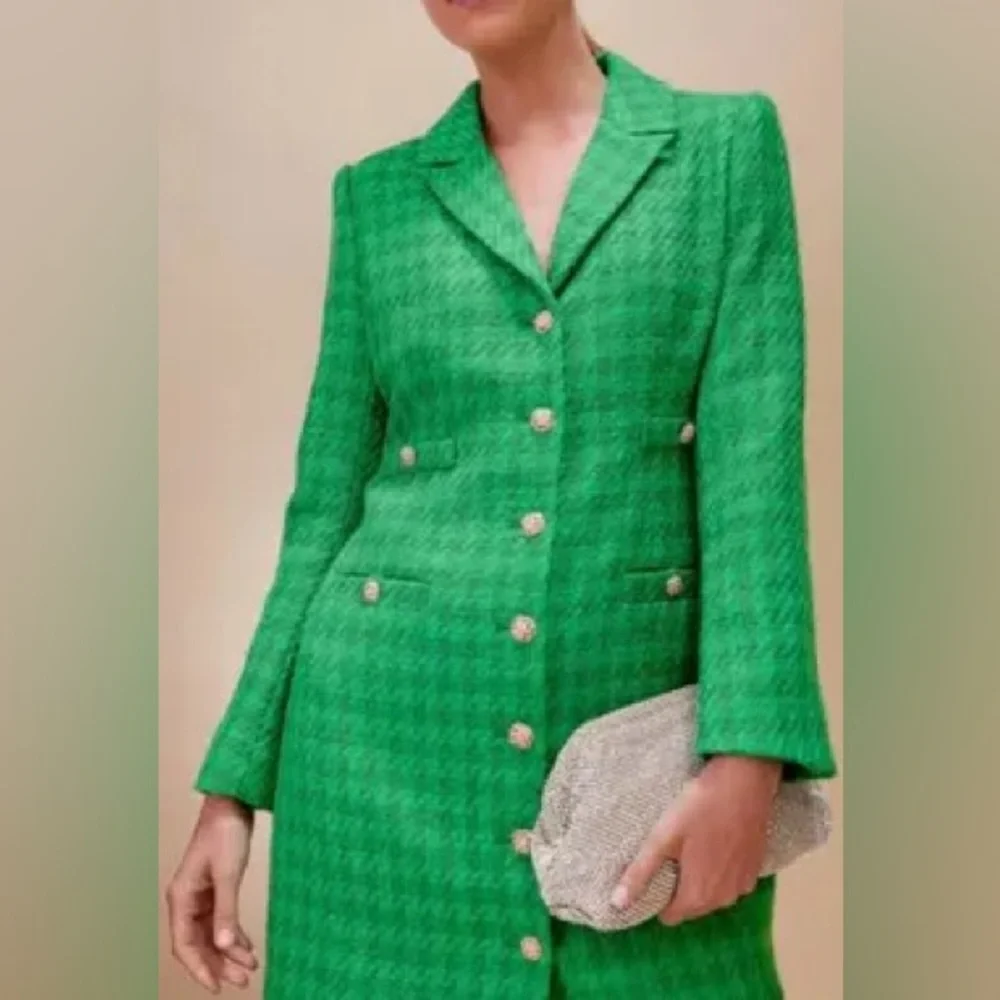 Pomander Place Green Tweed Dress - Picture 2 of 6